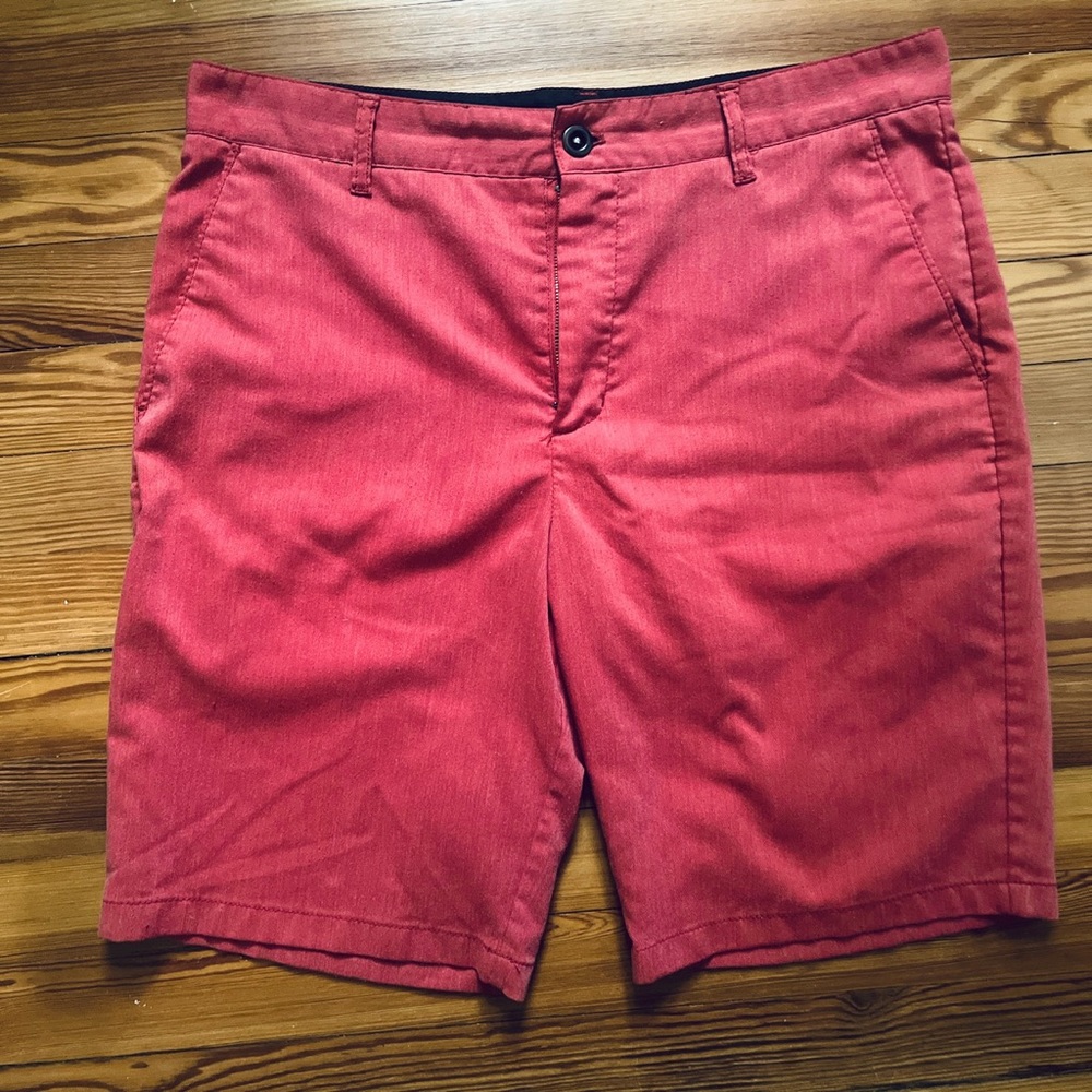 Shorts Red 34 Waist Faded Glory